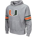 Miami Hurricanes NCAA「ボルト」プルオーバーフード付きVintage Sweatshirt – グレー グレイ
