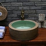 GYP 盆地セラミック盆地アート流域洗浄盆地シンク高温磁器の厚いレトロ ( 色 : A )