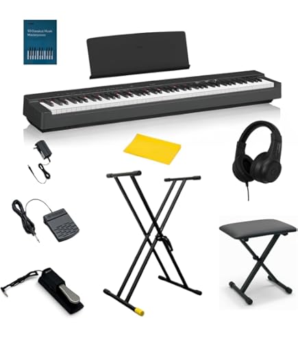 Amazon | 【セット買い】ヤマハ YAMAHA P-225B Pシリーズ 88鍵盤