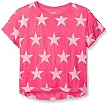 Flowers by Zoe Big Girls' Star Tee Shirt Coral Large [並行輸入品]