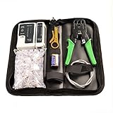 (アイウィス) IWISS RJ-45-kit LANケーブルテスター RJ45 RJ-45 CAT5 ケーブル作成セット CAT6用 圧着工具 皮むき工具 RJ45プラグ ケーブル入