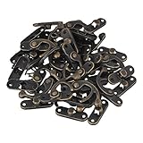 BQLZR 45 x 40 mmヴィンテージアンティーク留め金ジュエリーボックスケースIron Horn右ロックフック20個パック ブロンズ BQLZRN23040
