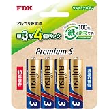 FDK アルカリ乾電池 単3形4個パック Premiun S サスティナパック LR6PS(4SB)