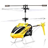 aukwing Syma w25リモートコントロールヘリコプタードロップ耐性充電式ドローンパズル電動おもちゃfor Kidsイエロー