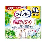 ライフリー 【尿もれパッド 300㏄】 その瞬間も安心 さわやかパッド 女性用 18枚 34cm (ドッとモレに)