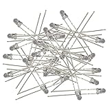LED 発光ダイオード 3mm 砲弾型 電球色 5000-6000mcd 3.2-3.4V 20mA 50個入り