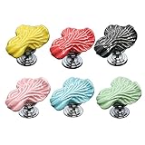 Baosity 6個　陶器　ドア　食器棚　引き出し　キャビネット　キャベツ　可愛い　ノブ　ハンドル