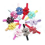 女の子ヘアバンド子供サテンヘアリボンベビーヘアアクセサリー10個入り