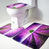 新しいバスペディスタルマットスリーピーススモールトイレセットスリップマシーンワッシャブル