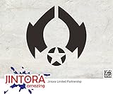 JINTORA ステッカー/カーステッカー - Old Republic - 旧共和国 - 100x100mm - JDM/Die cut - 車/ウィンドウ/ラップトップ/ウィンドウ- 黒