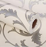 FUT(エフュ ト) 欧米風花柄PVC原材料自由裁断はがせるDIY壁紙シール　リビング/和室/店舗/会社/オフィスにおしゃれ貼付シールタイプウォールステッカー幅45cm*長さ1000cm