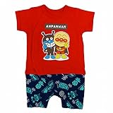 [バンダイ] カバーオール アンパンマン 半袖 つなぎ レッド 80