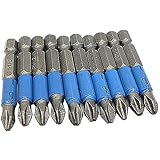10 ピース ph2 philps 50 ミリメートル衝撃デューティ ドライバー ビット片面アンチ スリップ電動ドライバー ビット 1/4六角シャンク ヘッド ドライバー ビット