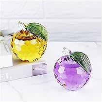 Amazon.co.jp: クリスタル ガラス 林檎 りんご 置物 風水