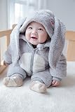 ファッション&美しい ベビー＆キッズ用 ファション カバーオール ロンパース 着ぐるみ キッズコスチューム 子供 男の子 女の子 出産 祝い パジャマ 防寒着 もこもこ ウサギ
