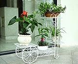 植物屋内花鍋ラック複数のレイヤーフラワーラック装飾的な金属スタンドバルコニーフロアポットシェルフFmultiカラーオプション ( 色 : 白 , サイズ さいず : 70*76cm )