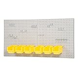 2個スチールPeg BoardキットストレージオーガナイザーツールW / 23フック& 6プラスチックビン