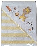 BlueberryShop LUXURY WARM EXTRA LARGE, HUGE HOODED Printed BATH TOWEL Baby Kid Todler 100 x 100 cm (