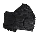 Perfk 高品質使い捨てマスク　家の清掃適用　通気性　高濾過　活性炭入り　耳に無負担　不織布3層構造　 黒　約10個入り　