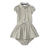 ポロラルフローレン ポニー付 半袖ポロドレス グレー (女の子12～24か月用) 18M [並行輸入品]