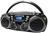 Sylvania Portable Bluetooth CD Radio BoomBox, Black [並行輸入品]