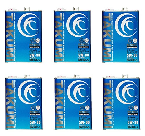 TAKUMIモーターオイル HIGH QUALITY【5W-30】エンジンオイル/ スポーツカー・乗用車・省燃費車 化学合成油(HIVI BASE)4L×6缶(1ケース) 【送料無料】 HQ0530-04024