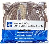 18' Ft Edge Protector & 8 Corner Guards (Coffee Brown) by Vanguard Safety - Childproof Your Furnitur