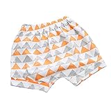 Liebeye ショーツ　ズボン　子供　男の子　赤ちゃん　かわいい　ベビー　短パン　スポーツ　夏　春 Orange gray triangle - shorts 90cm