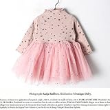 【RIRORA】 空から降る星ワンピース [ピンク] 女の子・一番かわいい服・大人気アイテム・誰よりもおしゃれに・ベビーファッション (L)