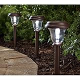 Beveled Flute Pathway Solar LED Lights New Glass Lens 2 PACK [並行輸入品]