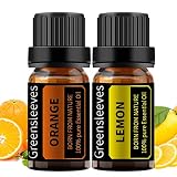 GREENSLEEVES エッセンシャルオイル 100％ ピュア精油 ナチュラル ディフューザー用 マッサージ用 アロマ テラピー 10ml (オレンジ レモン)