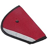 ZMAYA STAR 子供用車の安全ショルダーハーネスストラップアジャスターポジショナーパッドカバーシートベルトシートベルトクリップホルダーZA-245 (レッド)