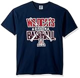 NCAAアリゾナワイルドキャッツBaseball Bats半袖快適カラーTシャツ、ネイビー、truenavy