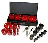 MK Morse AVPLU01 Plumbers Combination Hole Saw Kit 13 Bi-Metal Hole Saws (AV) And 9 Carbide Grit Hol