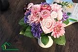 Coobl人工シルクフラワーSenior装飾ダリアローズブーケ花ウェディングブーケ花嫁Holding Garlands Vine Plant花嫁DIY花アートホームデコレーション( 3個) B01EC