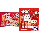 【セット買い】チャオ (CIAO) スティック バラエティ 40本 + チャオ (CIAO) スティック まぐろ 海鮮ミックス味 20本