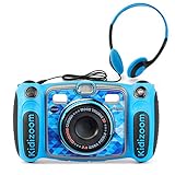 VTech Kidizoom Duo 5.0 Deluxe Digital Selfie Camera MP3 Player Headphones, Blue