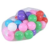 ocamo 50個カラフルなボール、ソフトプラスチックOcean Fun BallsベビーキッズテントSwim Pitおもちゃゲームギフト、サイズ2.76 " (ランダム色)