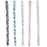 おしゃぶりホルダー ベビー パーチー グリップ かわいい　落下防止 紛失防止　ピンク　35cm 5枚組