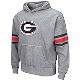 Georgia Bulldogs NCAA「ボルト」プルオーバーフード付きVintage Sweatshirt – グレー グレイ