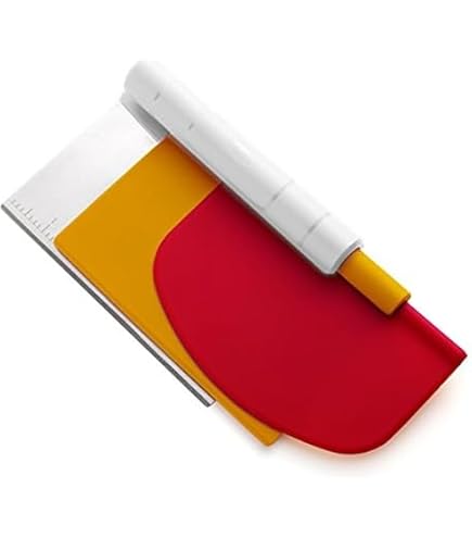 TPE Kitchen Scraper Spatula 6.4x4 Inch - Food Grade Dough Scraper Bowl Cleaner