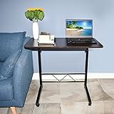 Akway 昇降式サイドテーブル W80×D40cm 可移動デスク パソコンデスク サイドテーブル ミニテ