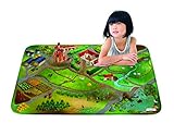 Kids Ultra Soft Play Mat for Children Learnigカーペットラグ – City、District、動物園、プリンセス、ファーム、Sea Side Designs