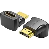 VENTION HDMI 270度 オス - メス 変換 アダプター L字 270度 4K/60Hz 3D オスメス スリム コネクタL型 直角 HDMI延長アダプタ 狭い場所対応 (HDMIアダプター1個入り/AINB0)