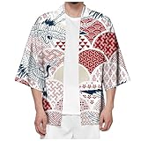 [vigerkar] カーディガン メンズ 夏服 和式パーカー 五分袖 和風 ゆったり 羽織 夏服 メンズ カーディガン 和式カーディガン 