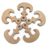 Kissteether 5pcs 手作り木製オーガニックセーフベビーテイカーアンカーペンダントオーガニックナチュラルブナ木製玩具ハンドカット動物DIYベビーテザー看護アクセサリー (5pcs)
