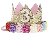 KRY ベビー 王冠 クラウン パーティー キッズ 大人 子供用 髪飾り ガールズ 帽子 ヘッドバンド 可愛い フラワー クラウン ストレッチ キッズ 女子会 パーティー ヘアバンド 1歳 2歳 3歳