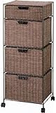 東谷(あづまや) ラタンハイチェスト ブラウン WCK‐332BR 日用品 家具 システムラック