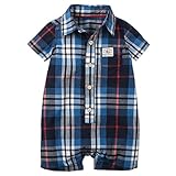 カーターズ Carter's ロンパース 前ボタン 半袖 綿100% Plaid Button-Front Romper 24M (83-86cm) [並行輸入品]