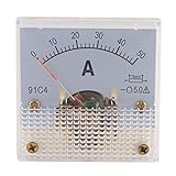 XDiscount アナログ電流計 パネル電流計 ゲージ 91C4 DC 0-50A ミニ 5クラス